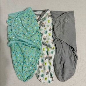 SwaddleMe Kids Pajamas Sleep Sacks - Teal, White, Gray